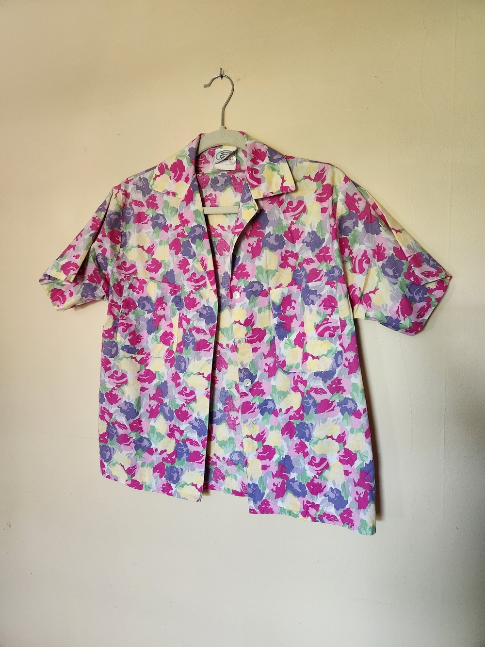 Vintage Laura Ashley Floral Short-Sleeve Button-Down Shirt